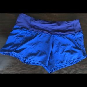 Blue lululemon shorts size 6